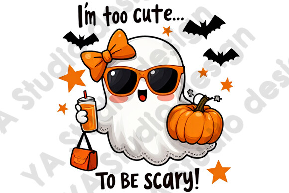 Adorable Halloween Graphics Ghost PNG Graphic by YA design · Creative ...