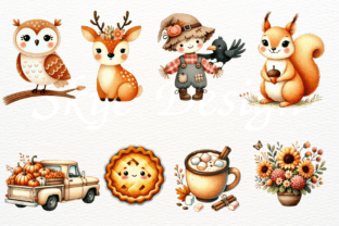 Cozy Autumn Watercolor Clipart Graphic by Skye Design · Creative Fabrica