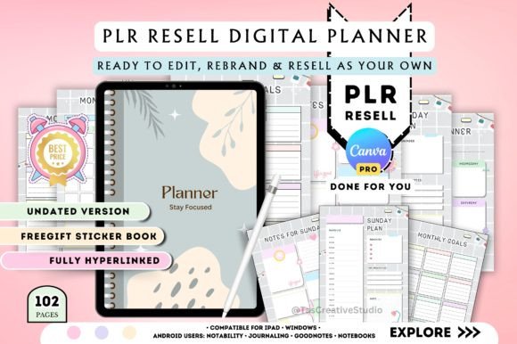 Customizable PLR Canva Planner Pack