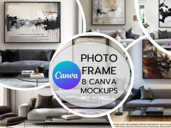 Drag & Drop Frame Room Mockup Canva Template