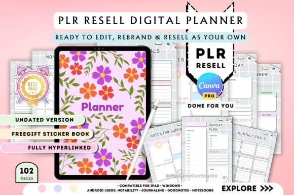 Editable PLR Planner Canva Template