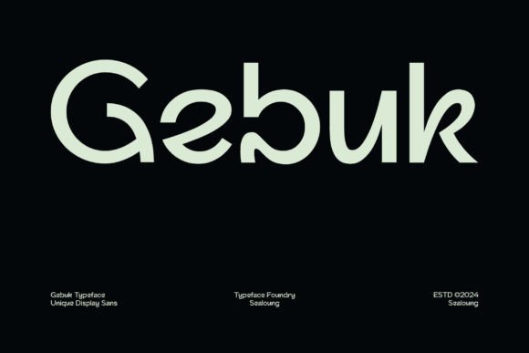 Preview specimen of Gebuk sans serif font