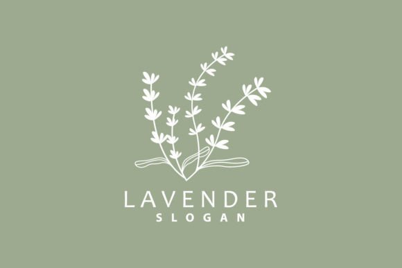 Lavender Logo Elegant Purple Flower