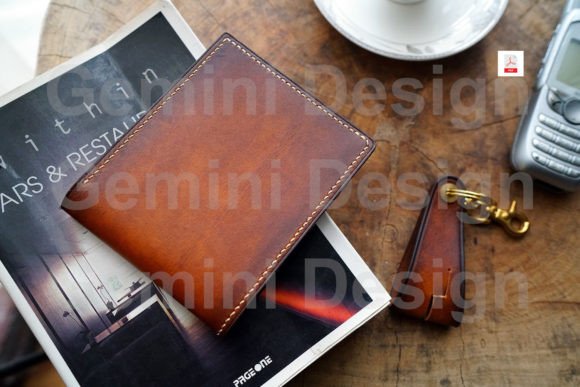 Leather Pattern Men's Wallet, Sewing PDF