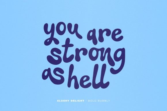 Slushy Delight Font PNG with transparent background - Preview 4