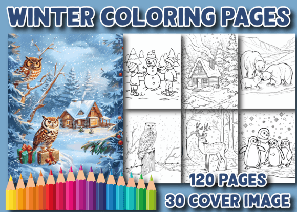 Winter Coloring Pages for Adults
