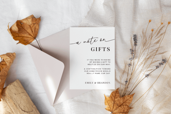 A Note on Gifts Card Template