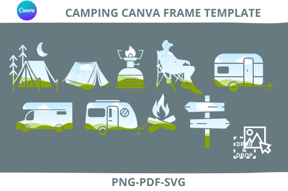 Camping Canva Template Drag and Drop
