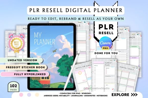 Canva Template - PLR Digital Planner