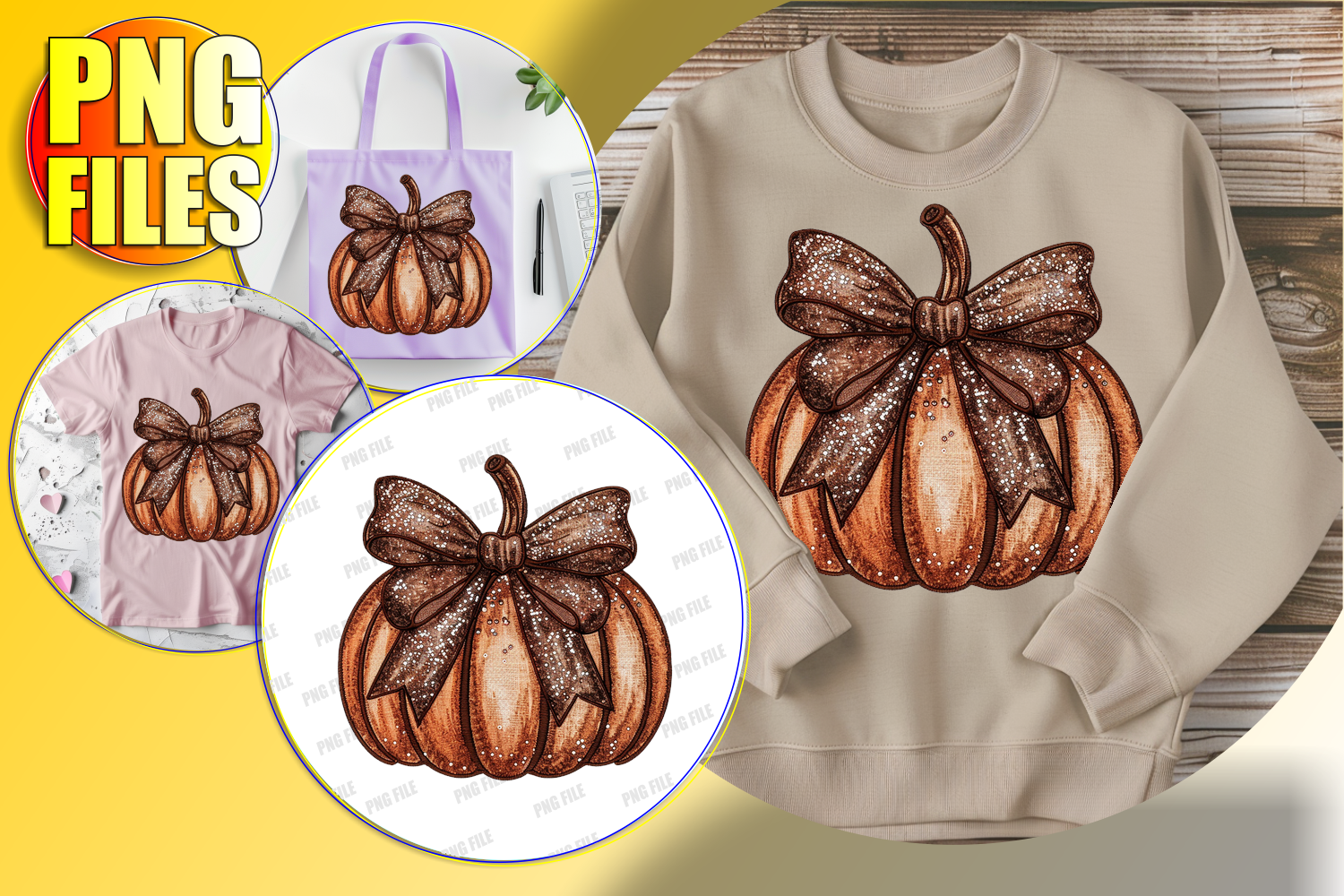 Charming Pumpkin with Glitter Bow Graphic by svgyeahyouknowme ...