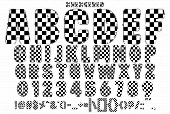 Checkered Font - Preview 1