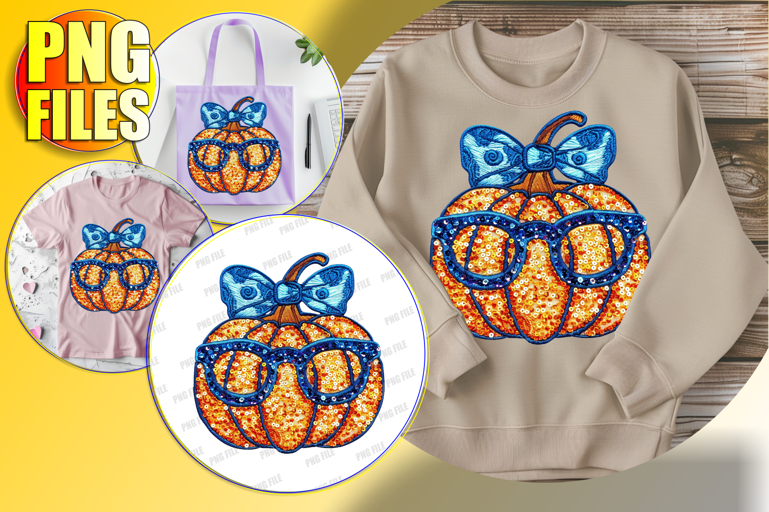 Cute Fall Pumpkin with Sequin Bow PNG Graphic by svgyeahyouknowme ...