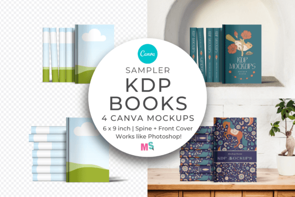 KDP Book Mockup for Canva 6 X 9 Inch Graphic Other educational templates By Mockup Scene