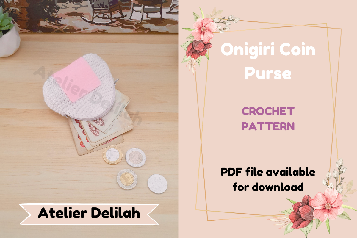 Onigiri Coin Purse Crochet Pattern