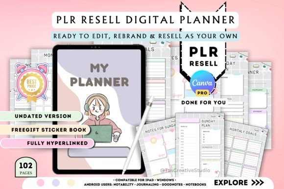 PLR Canva Planner Template - Editable