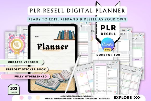 PLR Canva Planner for Etsy & Shopify