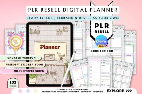 PLR Canva Template - Digital Planner