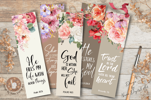 Printable Bible Verses Bookmark Set #071