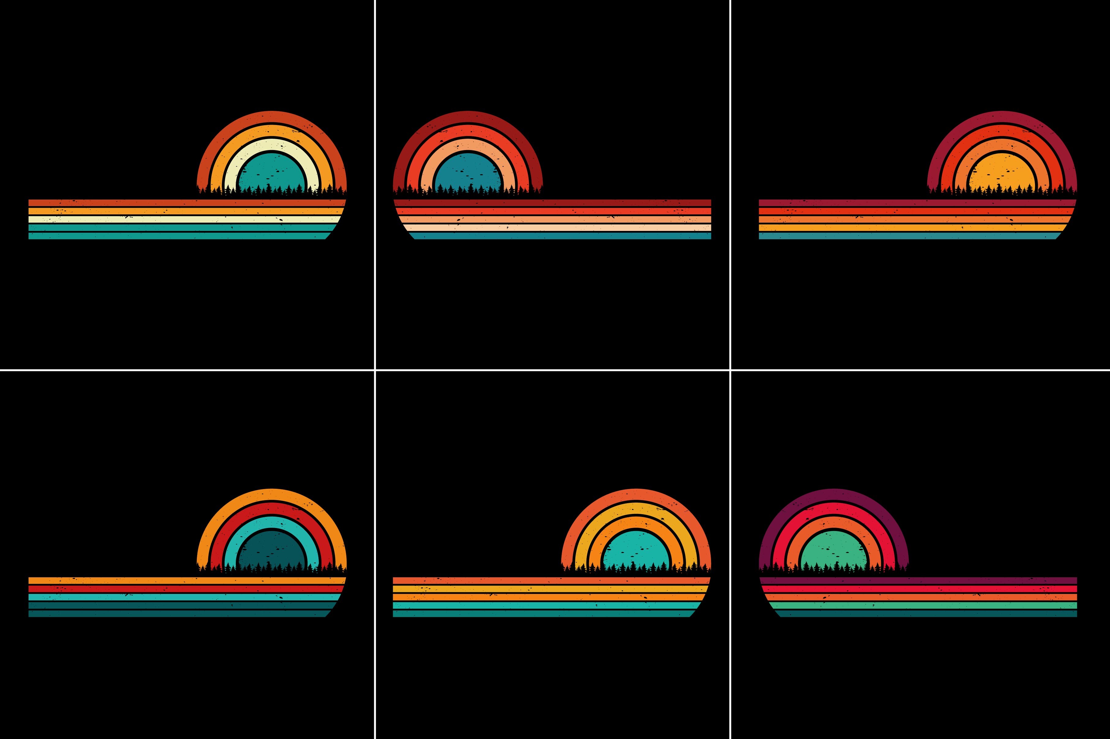 Retro Vintage Sunset Graphic by T-Shirt Design Bundle · Creative Fabrica