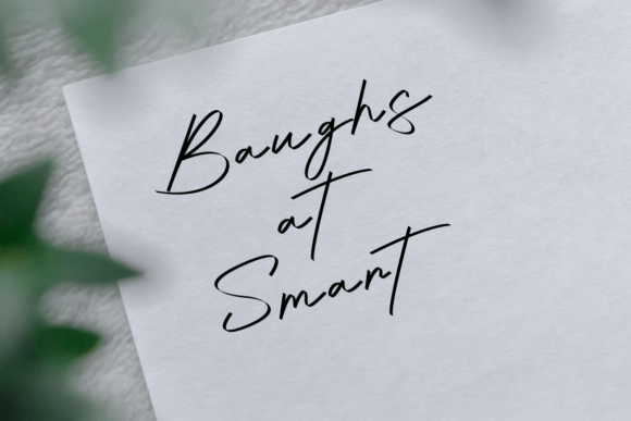 Baughs at Smart Font PNG with transparent background - Preview 1