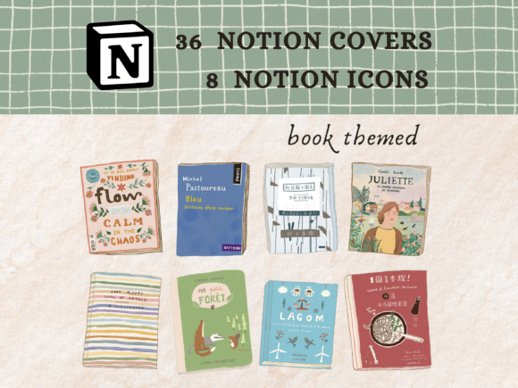 Book Notion Icons, Notion Covers