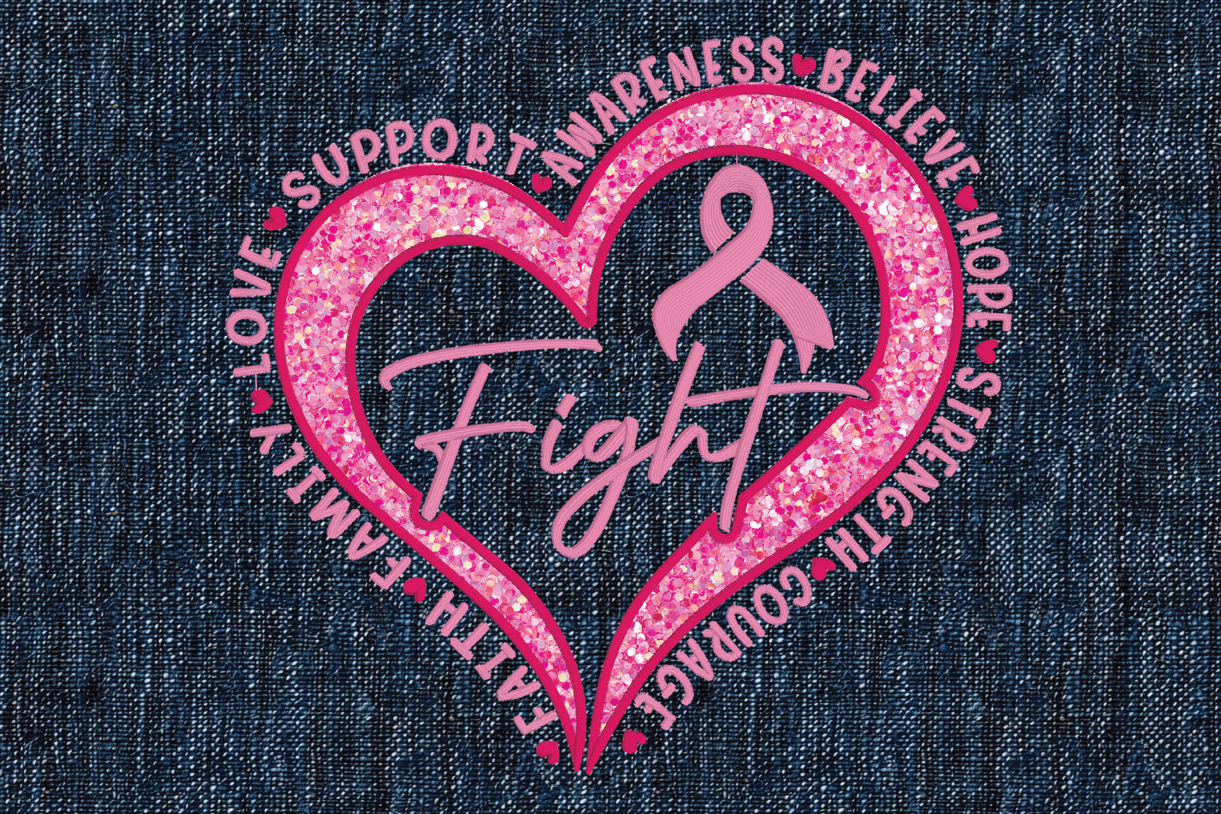 Breast Cancer Fight Heart Encouragement