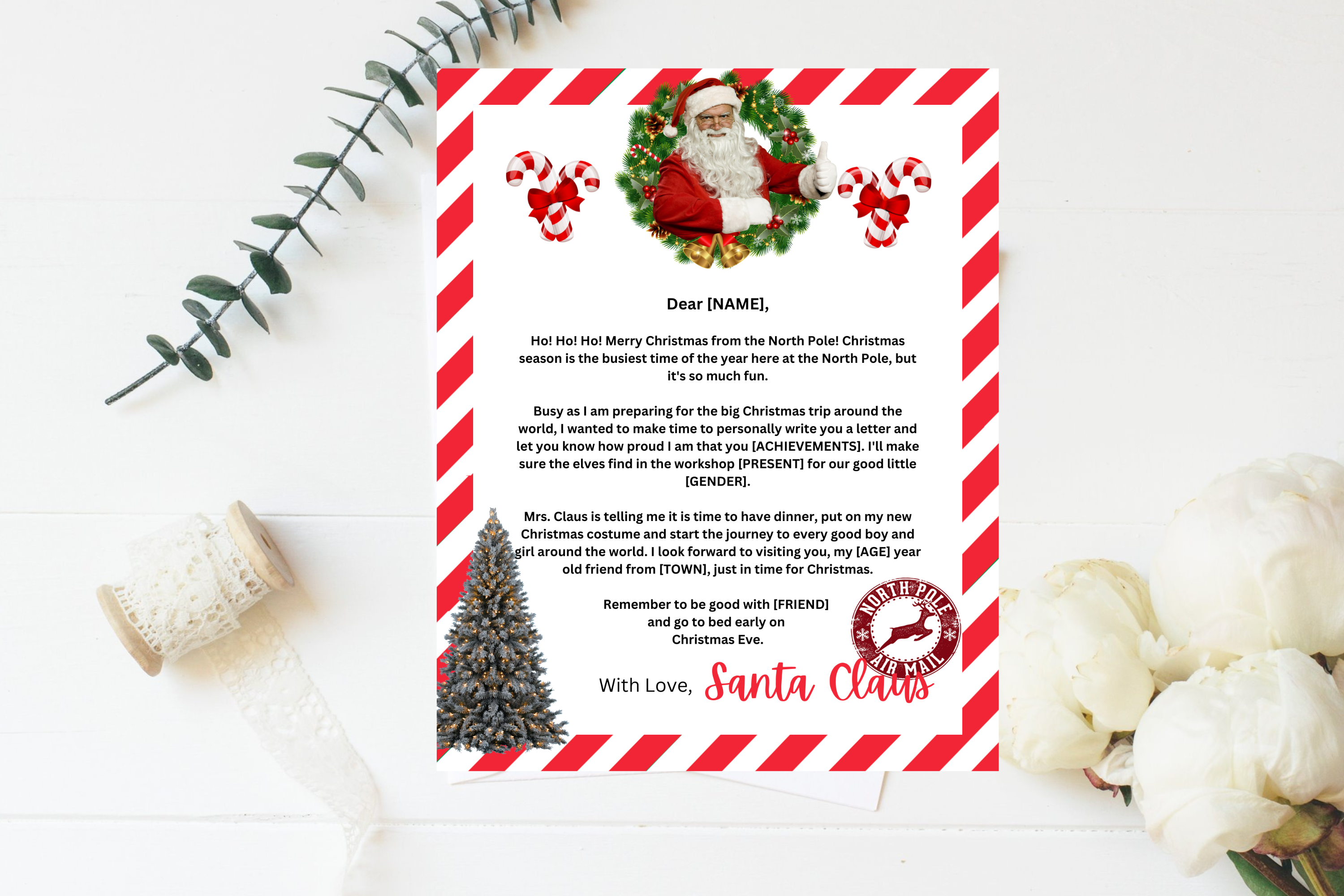 Christmas Santa, Letter from Santa