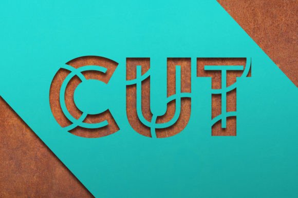 Cut Line Font - Preview 2