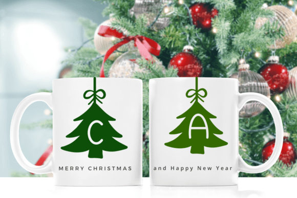 Decorated Christmas Tree Font - Preview 2