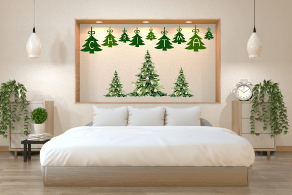 Decorated Christmas Tree Font - Preview 3