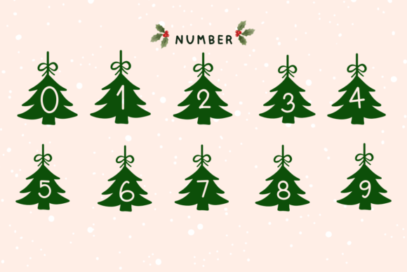 Decorated Christmas Tree Font - Preview 5