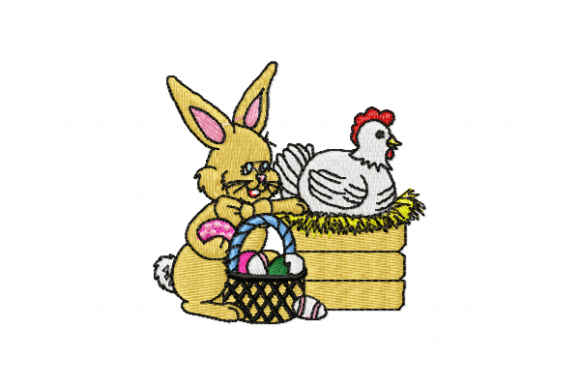 Easter Bunny Embroidery Design