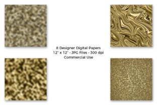 Gold Metallic Foil Digital Paper Graphic by brushandbristlestudio ...