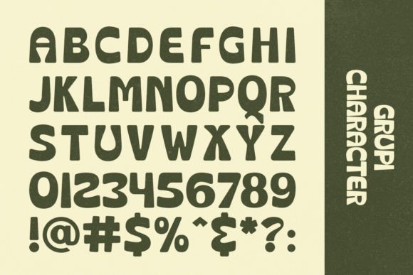 Grupi Font PNG with transparent background - Preview 2