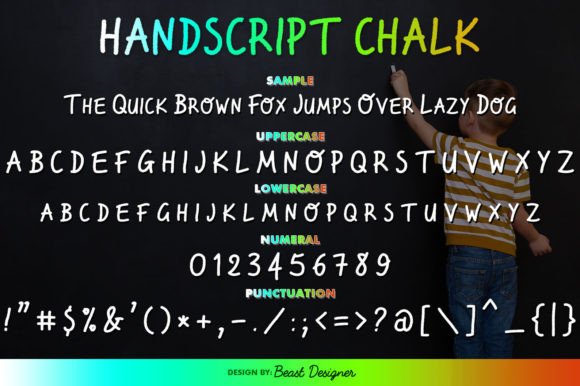 Handscript Chalk Font font preview - 1