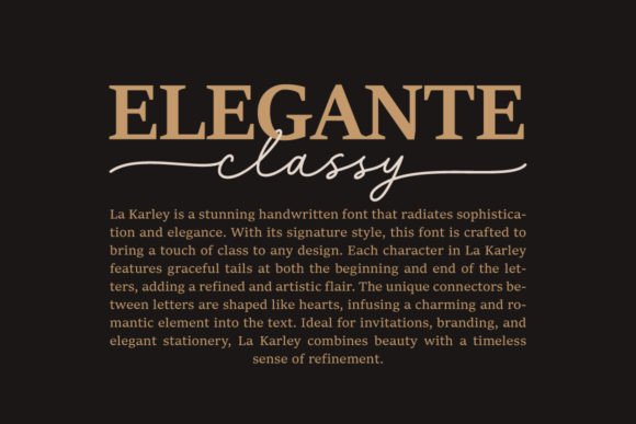 La Karley Font PNG with transparent background - Preview 1
