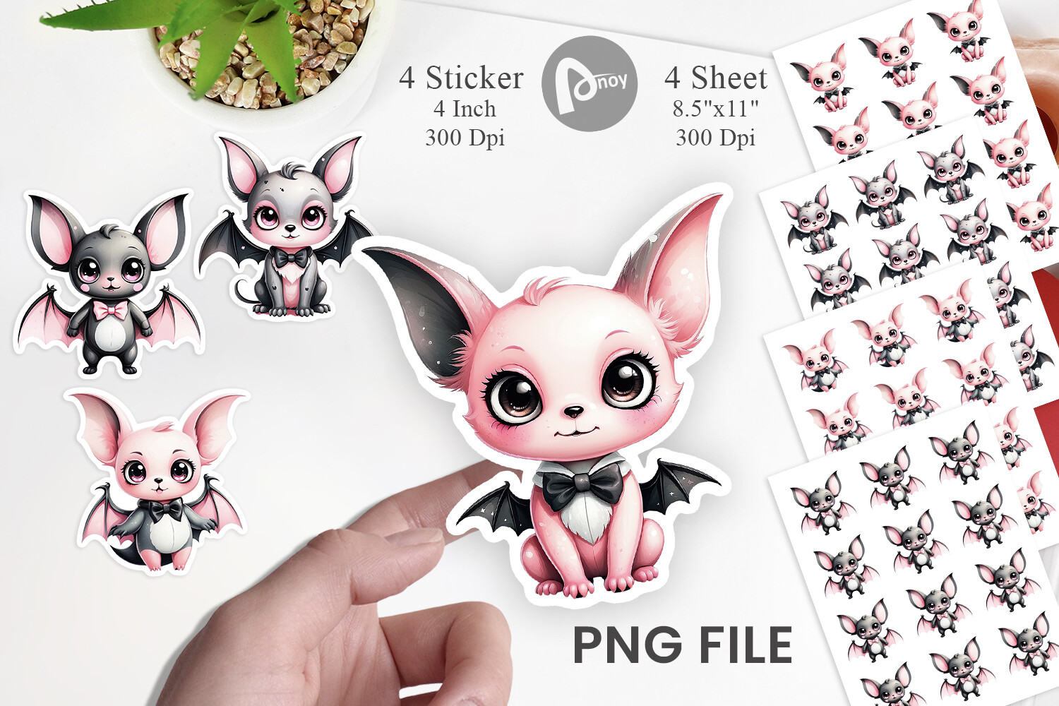 Bat Sticker Design Png Little Bat Sticker Graphic by Artnoy · Creative Fabrica