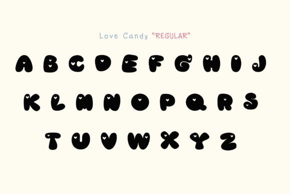Love Candy Font PNG with transparent background - Preview 1