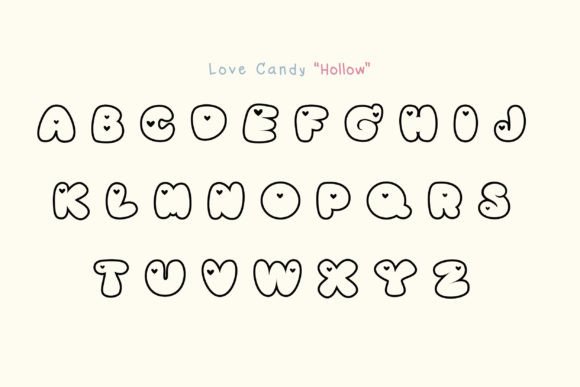 Love Candy Font PNG with transparent background - Preview 2