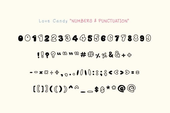 Love Candy Font PNG with transparent background - Preview 3