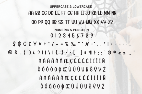 Minimalist Halloween Font PNG with transparent background - Preview 6