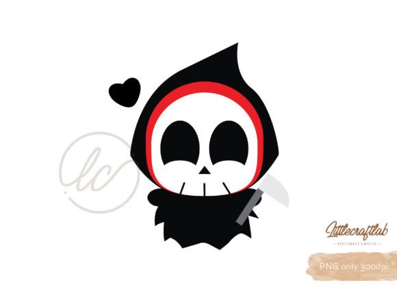 Baby Grim Reaper Love PNG Graphic Illustrations By Little Craftlab Studio