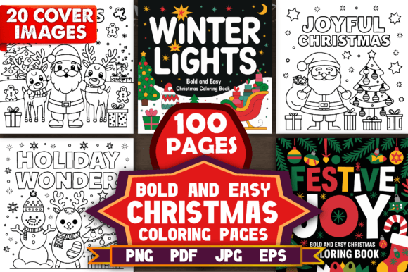 Bold and Easy Christmas Coloring Pages