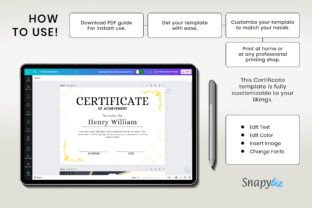Certificate of Achievement Template Graphic by SnapyBiz · Creative Fabrica
