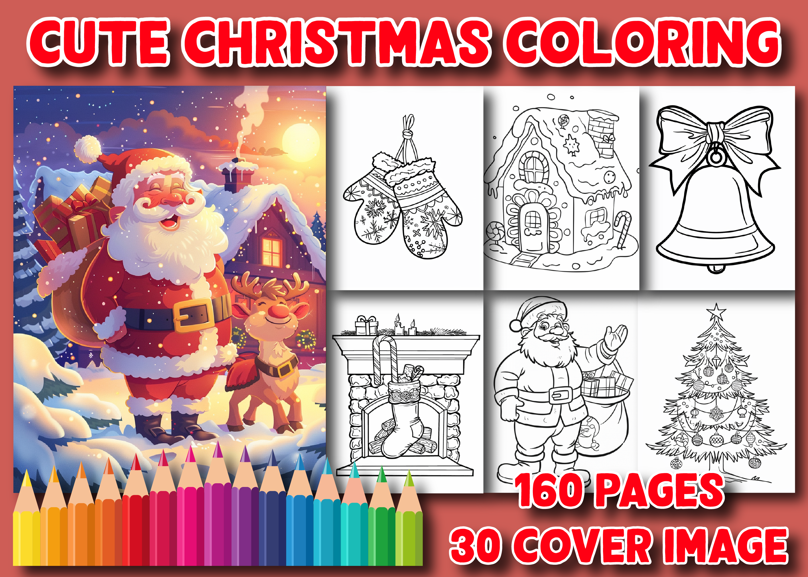 Cute Christmas Coloring Pages for Kids