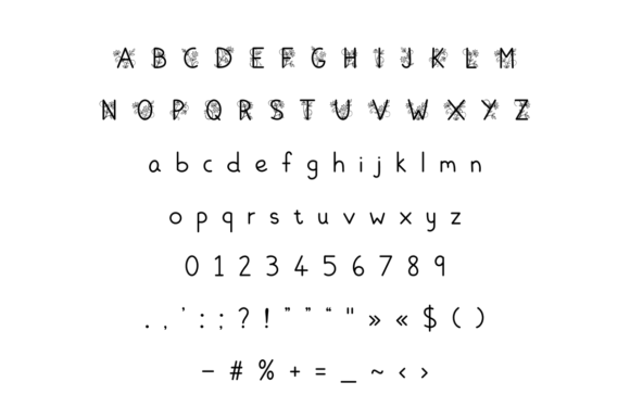 Floral Font - Preview 4
