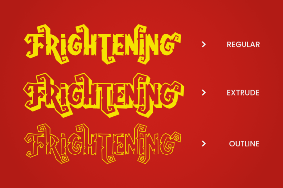 Frightening Font PNG with transparent background - Preview 5