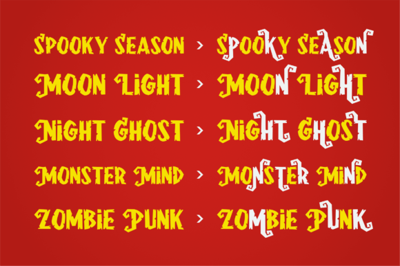 Frightening Font PNG with transparent background - Preview 6