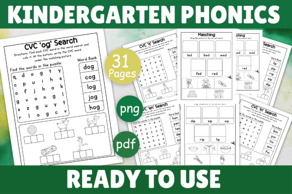 Kindergarten Phonics Worksheet