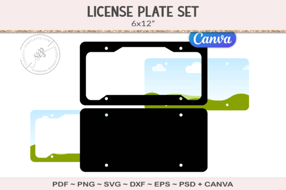 License Plate & Frame Set Template